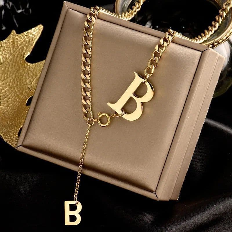 INITIAL LETTERS HYPOALLERGENIC NECKLACES